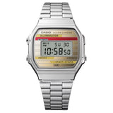 Casio General Digital Silver Stainless Steel Strap Unisex Watch A168WEHA-9ADF-P