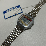 Casio General Digital Silver Stainless Steel Strap Unisex Watch A168WEHA-9ADF-P