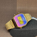 Casio General Digital Gold Stainless Steel Strap Women Watch A168WERG-2ADF-P