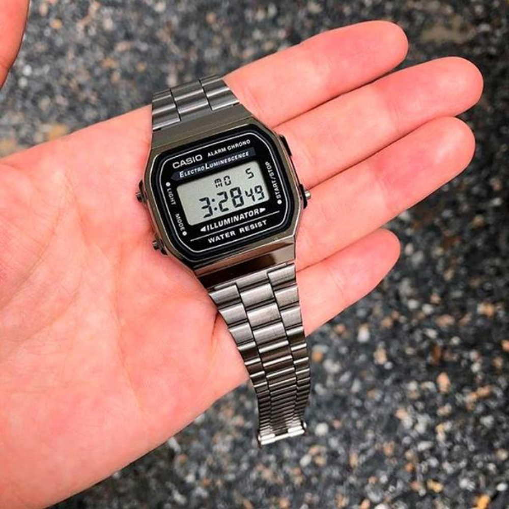 Casio Vintage A168 36mm in Stainless Steel - US