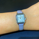 Abiu White Dial Purple Leather Strap Women Watch AB-6111-S-PUR-L