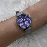 Abiu Analog Purple Leather Strap Women Watch AB-6118-S-PUR-L