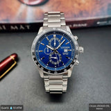 Citizen Chronograph Blue Dial Silver Stainless Steel Strap Men Watch AN3600-59L