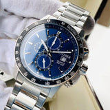 Citizen Chronograph Blue Dial Silver Stainless Steel Strap Men Watch AN3600-59L