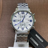 Citizen Chronograph Silver Stainless Steel Strap Unisex Watch AN3610-71A