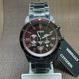 Citizen Chronograph Red Dial Black Stainless Steel Strap Men Watch AN8167-53X