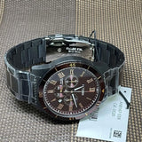 Citizen Chronograph Red Dial Black Stainless Steel Strap Men Watch AN8167-53X