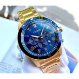 Citizen Chronograph Blue Dial Gold Stainless Steel Strap Men Watch AN8169-58L