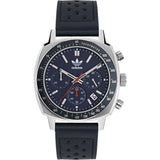 Adidas Originals Chronograph Blue Leather Strap Men Watch AOFH23577