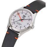 Adidas Originals Silver Dial Black Leather Strap Men Watch AOST23045