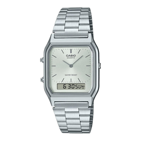 Casio General Silver Dial Stainless Steel Strap Unisex Watch AQ-230A-7AMQYDF