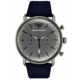 Emporio Armani Blue Leather Strap Women Watch AR11144