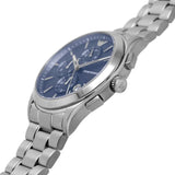 Emporio Armani Chronograph Blue Dial Silver Stainless Steel Men Watch AR11528