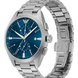 Emporio Armani Blue Dial Silver Stainless Steel Strap Men Watch AR11541