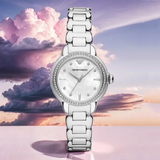 Emporio Armani Silver Stainless Steel Strap Women Watch AR11596