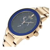 Citizen Chronograph Blue Dial Gold Stainless Steel Strap Men Watch AT2243-87L