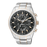 Citizen Eco-Drive Silver Stainless Steel Strap Men Watch AT8016-51E