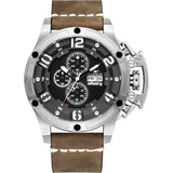 Infantry Chronograph Brown Leather Strap Men Watch AVR-002-CHR-01