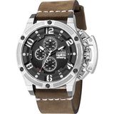 Infantry Chronograph Brown Leather Strap Men Watch AVR-002-CHR-01