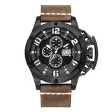 Infantry Chronograph Black Dial Brown Leather Strap Men Watch AVR-002-CHR-03 (LEATHER)