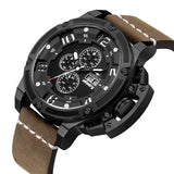 Infantry Chronograph Black Dial Brown Leather Strap Men Watch AVR-002-CHR-03 (LEATHER)