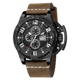 Infantry Chronograph Black Dial Brown Leather Strap Men Watch AVR-002-CHR-03 (LEATHER)