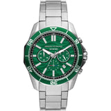 Armani Exchange Green Dial Silver Stainless Steel Strap Men Watch AX1957