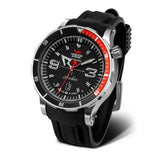 Vostok Europe Anchar Automatic Black Silicone & Silver Stainless Steel Strap Men's Watch NH35-510A587-BS