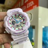 Casio Baby-G Digital-Analogue Purple Resin Strap Women Watch BA-110XPM-6ADR-P