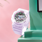 Casio Baby-G Digital-Analogue Purple Resin Strap Women Watch BA-110XPM-6ADR-P