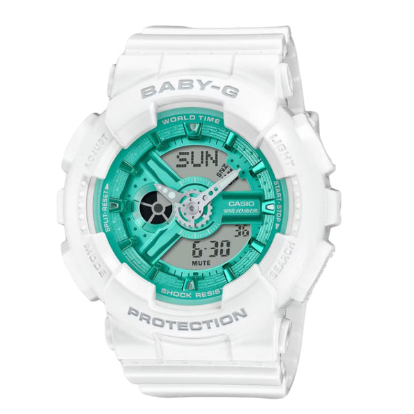 Casio Baby-G White Resin Strap Unisex Watch BA-110XWS-7ADR-P