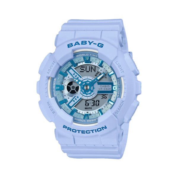 Casio Baby-G BA-110 Series Light Blue Resin Watch BA-110YK-2ADR