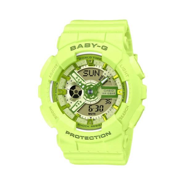 Casio Baby-G BA-110 Series Lime Resin Watch BA-110YK-3ADR