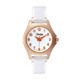 Beka & Bell White Dial & Leather Strap Women Watch BB010-C