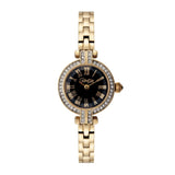 Beka & Bell Henham Black Dial Gold Stainless Steel Strap Women Watch BB013-D