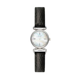 Beka & Bell White Dial Black Leather Strap Women Watch BB016-A