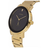 Citizen Black Dial Gold Stainless Steel Strap Men Watch BE9182-57E