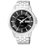 Citizen Quartz Analog Black Dial Silver Stainless Steel Strap Men Watch BF2011-51E