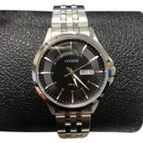 Citizen Quartz Analog Black Dial Silver Stainless Steel Strap Men Watch BF2011-51E