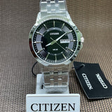 Citizen Quartz Analog Black Dial Silver Stainless Steel Strap Men Watch BF2011-51E