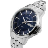 Citizen Blue Dial Silver Stainless Steel Strap Men Watch BF2011-51L