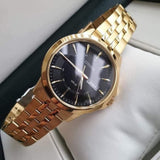 Citizen Black Dial Gold Stainless Steel Strap Men Watch BF2013-56E