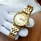 Citizen Gold Dial And Stainless Steel Strap Men Watch BF2013-56P