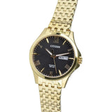 Citizen Black Dial Gold Stainless Steel Strap Men Watch BF2022-55H