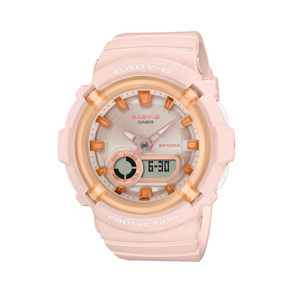 Casio Baby-G Pink Dial And Rubber Strap Women Watch BGA-280SW-4ADR