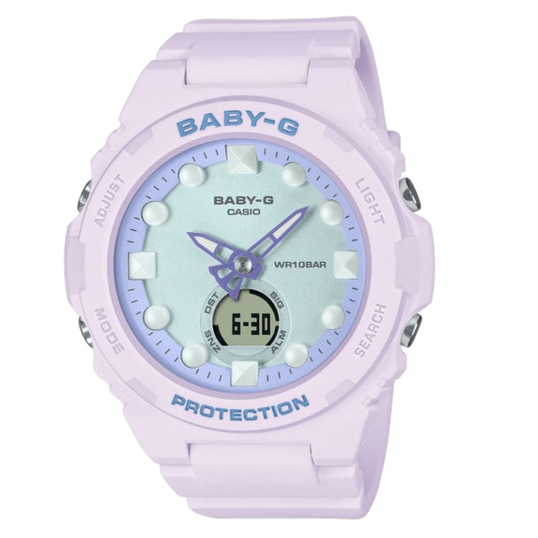 Casio Baby-G Digital Analog Shock Resistant Pink Resin Strap Women's Watch BGA-320FH-4ADR