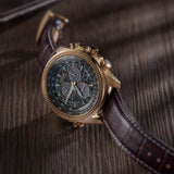 Citizen Eco-drive Perpetual Calendar Chronograph Brown Leather Strap Men Watch BL5403-03X