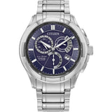 Citizen Eco-Drive Chronograph Silver Stainless Steel Strap Men Watch BL8160-58L