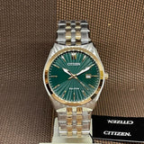 Citizen Eco-Drive Green Dial Two-Tone Stainless Steel Strap Men Watch BM7339-89X