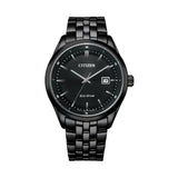 Citizen Eco-Drive Black Stainless Steel Strap Men Watch BM7565-80E